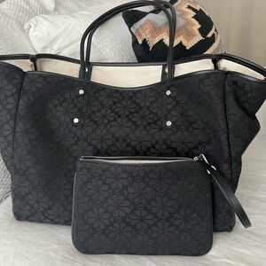 Kate Spade Flower Jacquard Large Everything Tote